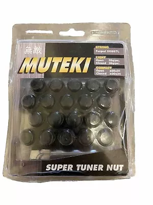 Muteki 20pcs Wheels Tuner Lug Nuts (31886b/open End/12x1.5/black) • $20.79