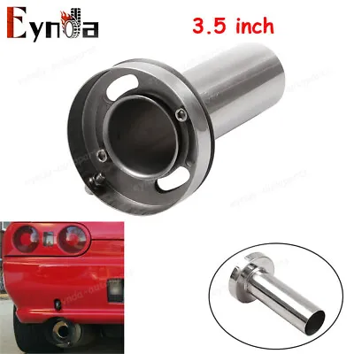 Universal Round 3.5  Stainless Exhaust Muffler Tip Silencer Adjustable Removable • $14.59