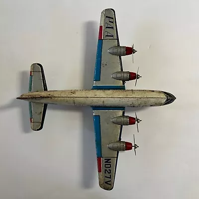 Vintage Tin Airplane Pan American Clipper N027V. Made In Japan By LINE Mar Toys. • $65