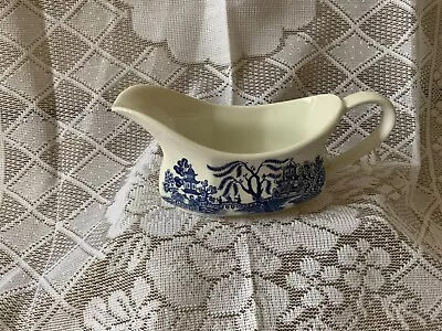 J & G Meakin Blue Willow Gravy Sauce Boat Excellent Unused Condition First • £9.99