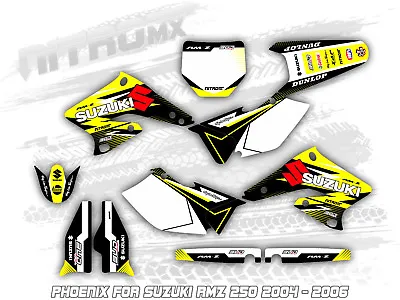 NitroMX Graphics Kit For SUZUKI RMZ 250 2004 2005 2006 Motocross Decals MX • $273.38