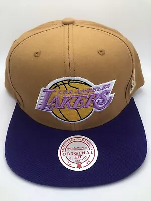 Los Angeles Lakers LA Mitchell & Ness NBA Snapback Hat Adjustable Cap Flat NEW • $24.99