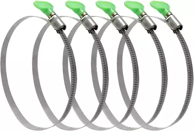 6-Inch Hose Clamps Stainless Steel (Adjustable 5 1/2-6 1/3 Inch Diameter) Easy  • $15.93