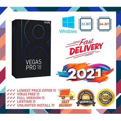 £47.99 • Buy Magix Vegas Pro 18.0 Video Editor Latest 2021 Full Version Life-time Activation