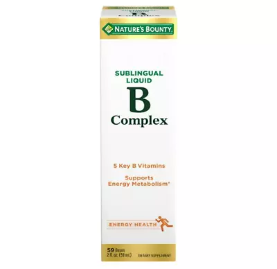 Vitamin B Complex B12 Energy Metabolism Support Sublingual Liquid Drops 2 Fl.Oz. • $11.19