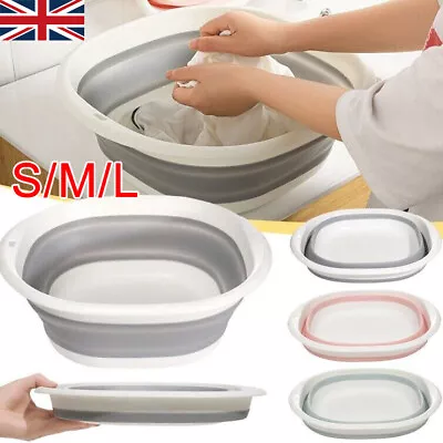 Foldable Multipurpose Basin Collapsible Washing Up Bowl Camping Sink Travel UK • £4.95