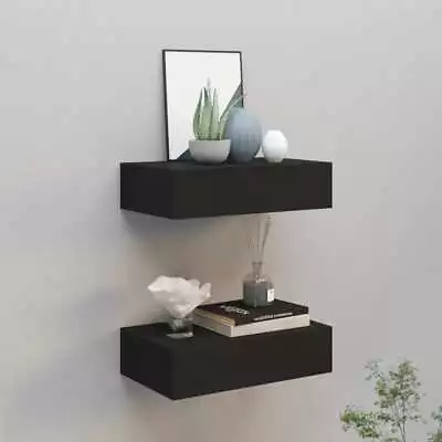 1/2x Wall-mounted Drawer Shelf MDF Wall Cabinet 40cm/60cm Multi Colours • £38.92