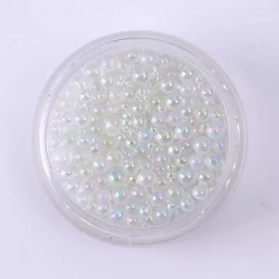 Mini Bubble Beads 3D Nail Art Drop Decoration Manicure 1-3mm Mixed Mermaid Color • $8.92