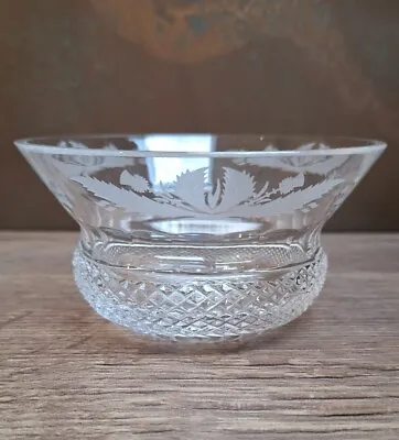 Rare Vintage Edinburgh Crystal Thistle Sugar Bowl / Finger Bowl Unsigned • £34.99