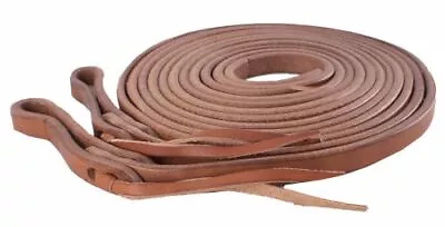 New 1/2  X 8' Soft Harness Leather Split Reins W/ Water Loops Ties 74103 • $32.94