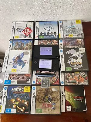 Nintendo DS Lite + 14 Games - Pokémon Naruto Zelda Final Fantasy • $260