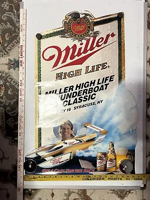 Miller High Life Thunderboat Classic Vintage Poster • $10