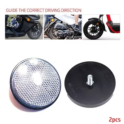 Motorcycle Bicycle Night Reflector Reflective Light 2 Circular Reflectors • $10.67