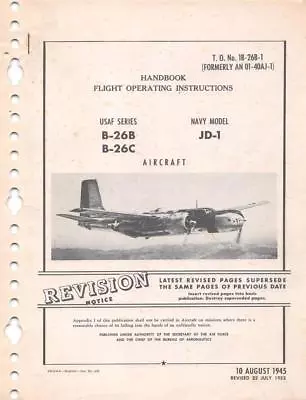 1945/53 Douglas B-26b & C Invader Attack Bomber Pilots Flight Manual Handbook-cd • $24.99