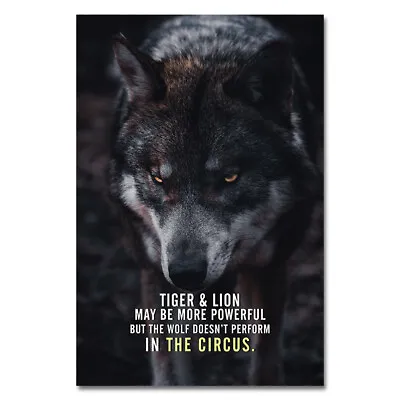 Motivational Quotes Poster Wolf Picture Wall Art Print Study Office Room Decor • $4.74