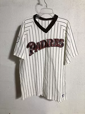 Vintage 80s San Diego Padres Medalist Sand Knit Baseball Jersey XL MLB USA • $39.99