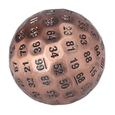 (Copper) 100 Sides Polyhedral Dice Heavy Bright Color D100 Metal • $41.71