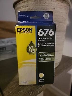 Epson 676XL Yellow Ink Cartridge Genuine OEM Original New Sealed • $5