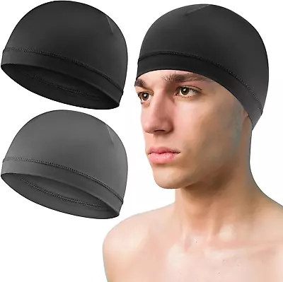 2 Pcs Men Skull Caps Beanie Multifunctional Sleep Hats Breathable Headwear Sweat • $17.99