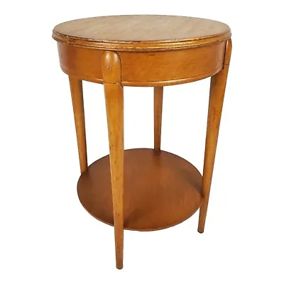 Vintage Art Deco End Table 2 Tier Drum Retro 50's Mid-Century Modern • $138