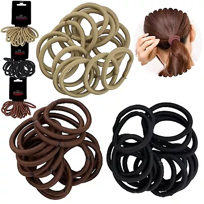 15Pcs Thick Hair Ties Womens Hair Bands Elastic Bobbles Kids Girls School Ponies • £3.19