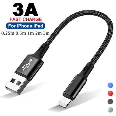 1M 2M 3M USB Fast Charger Cable For IPhone 6 7 8 11 12 13 14 Plus IPad Lead Cord • $3.57