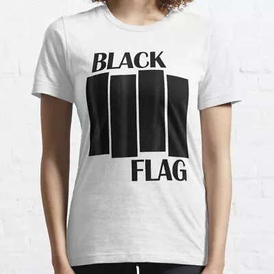 Black Flag America Rock Bands Music Black Retro Vintage Essential T-Shirt • $19.99