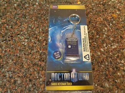 Doctor Dr. Who Tardis Keychain LED Light Up Torch Flashlight Brand New • £19.29