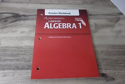 Holt Mcdougal Larson Algebra 1 Practice Workbook ***brand New *** • $18.82