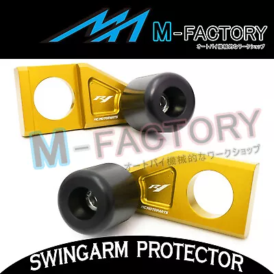 Gold CNC Rear Axle Block Sliders For Yamaha YZF R1 99-03 02 01 00 • $72.31