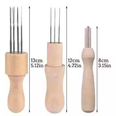 Wooden Handle Wool Felting Needles Tools Felting Needle DIY Tools Accesso • £3.14