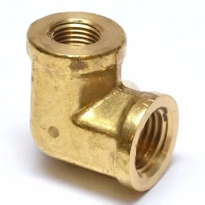 3/8 To 1/4 Npt Female Reducer 90 Degree Elbow Pipe Brass Fitting Water Oil Gas • $12.26