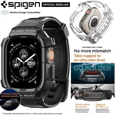 $44.99 • Buy For Apple Watch Ultra 2 / 1 49mm Case SPIGEN Rugged Armor Pro Wristband Cover