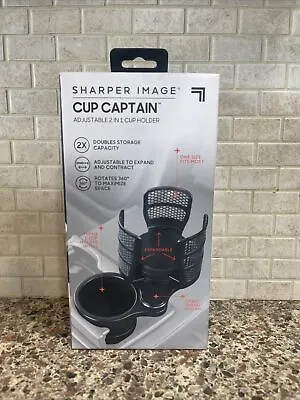 $15 • Buy Sharper Image Cup Captain Deluxe With Phone Holder  Adjustable Swivel New In Box