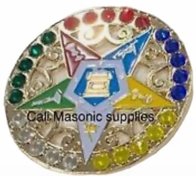 Masonic Order Of Eastern Star Car Emblem & Colorful Rhinestone Work Each Point • $16.99