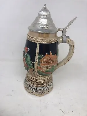 Vintage Mapsa German Beer Stein Music Box Swiss Musical Movement  So Ein Tag  • $19.99