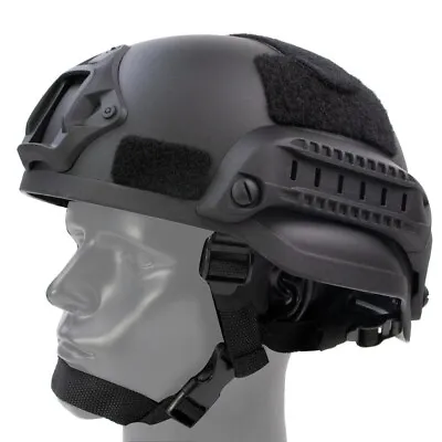 MICH 2002 Tactical Combat Protective Helmet With Side Rail & NVG Mount • $34.89