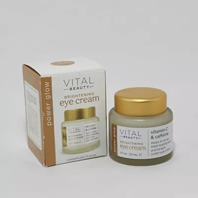 Vital Beauty Brightening Eye Cream Anti-aging Power Glow Vitamin C Caffeine 1 Oz • $23.99