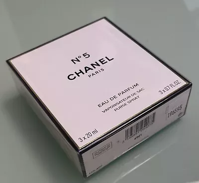 Chanel No5 Eau De Parfum  3 X 20ml Purse Spray. Brand New. • £92.95