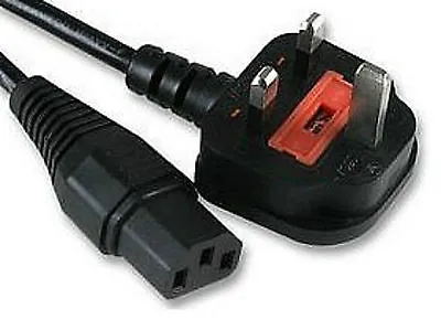 Power Cable UK Mains Fused Plug To IEC C13 Female Socket 5 Amp 1m • £5.73