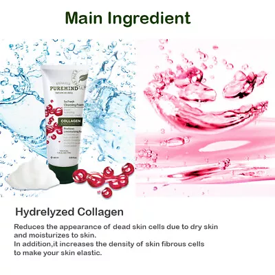 Pure Mind Cleansing Foam Collagen (180ml) Face Cleanser Made In KoreaUS Seller • $10.99