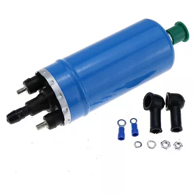 $19.99 • Buy Inline Universal High Pressure Fuel Pump With Installation Kit Blue