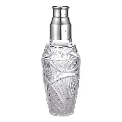 MAPPIN & WEBB Sterling Silver - Silver And Cut Glass Art Deco - Cocktail Shaker • $932.50
