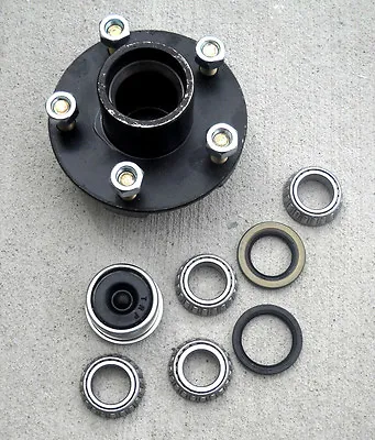 1- 5 Lug X4.5  Idler Hub With 2000# Bearing Kit Replace Snow Mobile Trailer Axle • $37.99