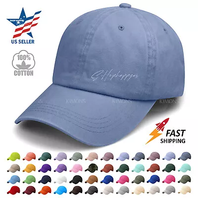 Polo Style Cotton Baseball Cap Ball Dad Hat Adjustable Plain Solid Washed Men PC • $8.75
