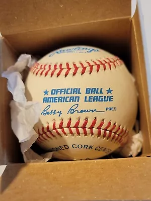 Vintage Rawlings MLB American League Baseball Bobby Brown (New In Box) • $22