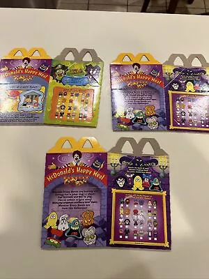 McDonalds Monster Crazy Bones Gogos 2000 Happy Meal Boxes Lot Of 3 • $19.99