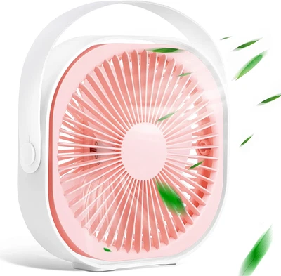 $35.49 • Buy WD&CD 6 Inch USB Desk Fan, 4000Mah Handheld Fan Rechargeable Portable Fan Wit Ha