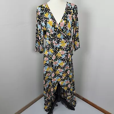 Auguste Maxi Wrap Dress Floral Print Size 12 • $59.99