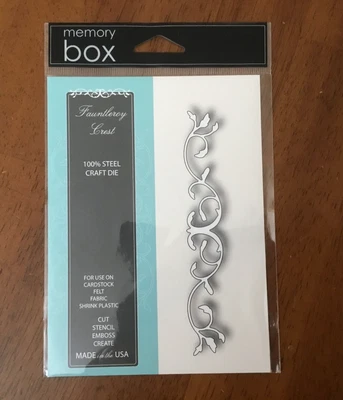 $8.95 • Buy Memory Box Fauntleroy Crest Die Border 98222 Scroll .9 X 5.5
